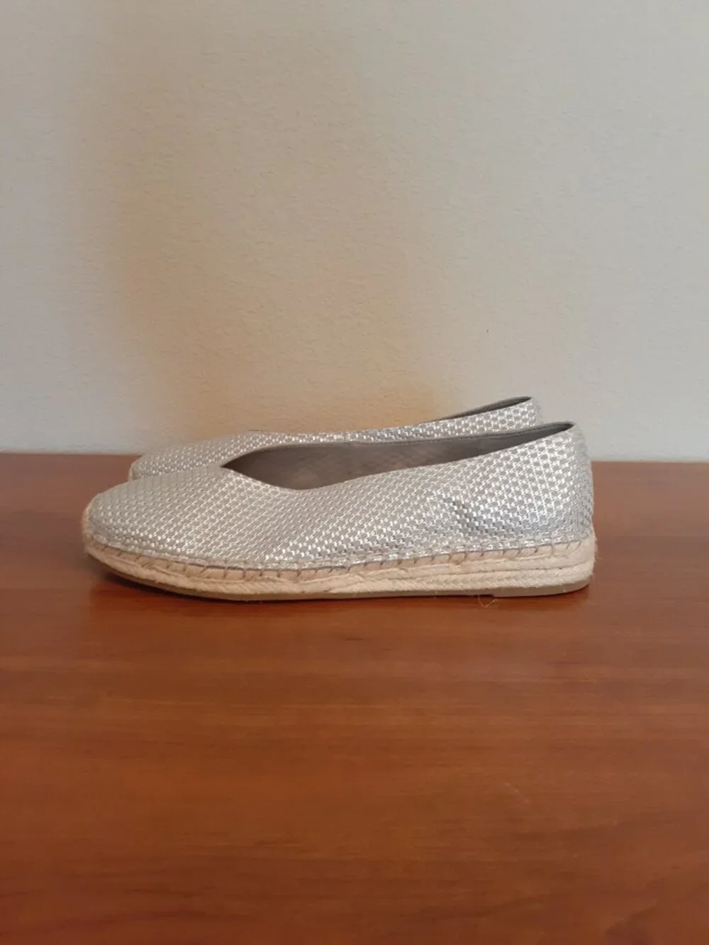 Eileen Fisher Petals Metallic Espadrilles Flats
